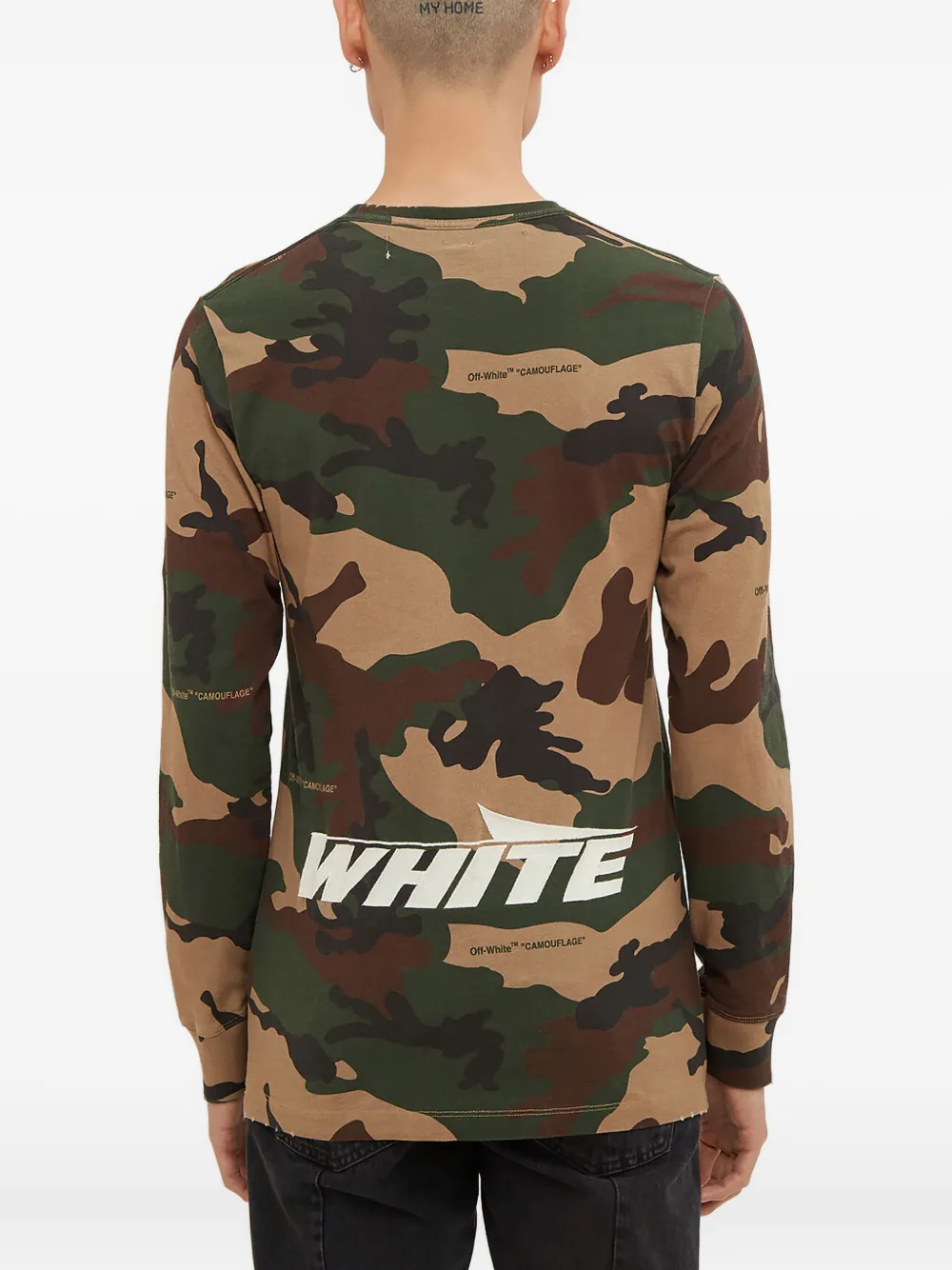 Off-White camouflage print long sleeve t-shirt Groen
