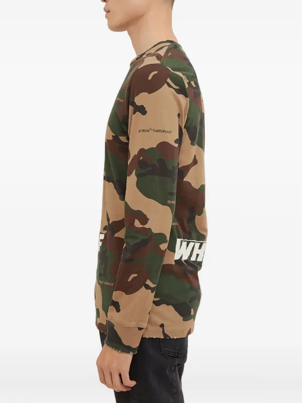 Off-White camouflage-print Long Sleeve T-shirt Green FARFETCH PH