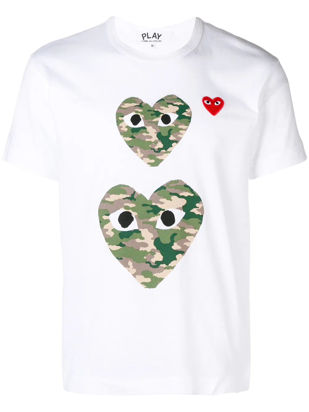 COMME DES GARÇONS PLAY camouflage heart print T-shirt,AZT24612987236