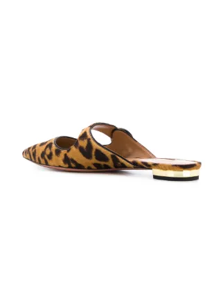 Aquazzura Leopard Print Slippers 630 Aw18 Quick Aquazzura Leopard Print Slippers