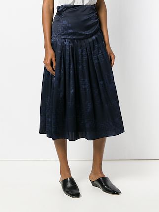 printed sarong pleated skirt展示图