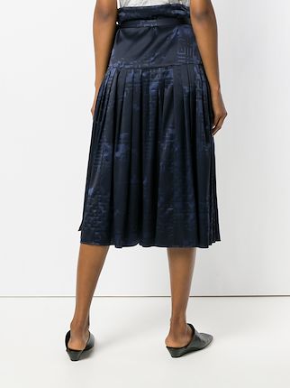 printed sarong pleated skirt展示图