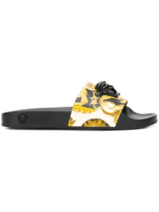 yellow versace slides