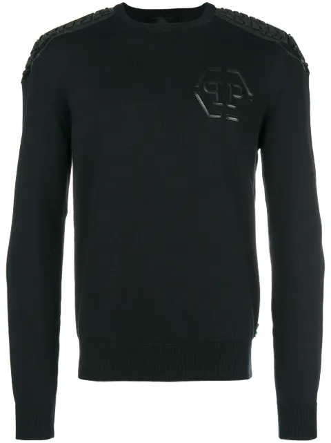 Philipp Plein suéter con logo en el pecho