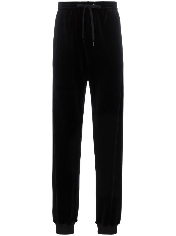 black velour sweatpants