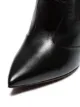 Fendi black Rockoko 105 leather and fabric over the knee boots