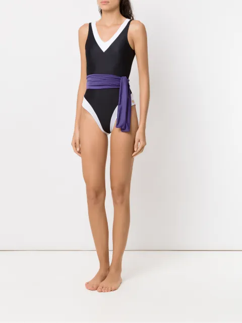 Brigitte Panelled Swimsuit Farfetch