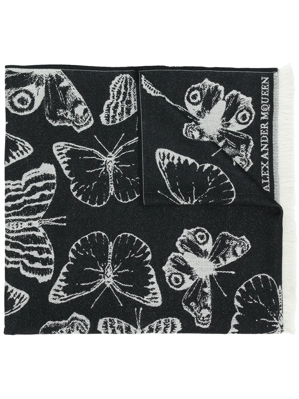 ALEXANDER MCQUEEN BUTTERFLY PRINT SCARF,5259723200Q12989627