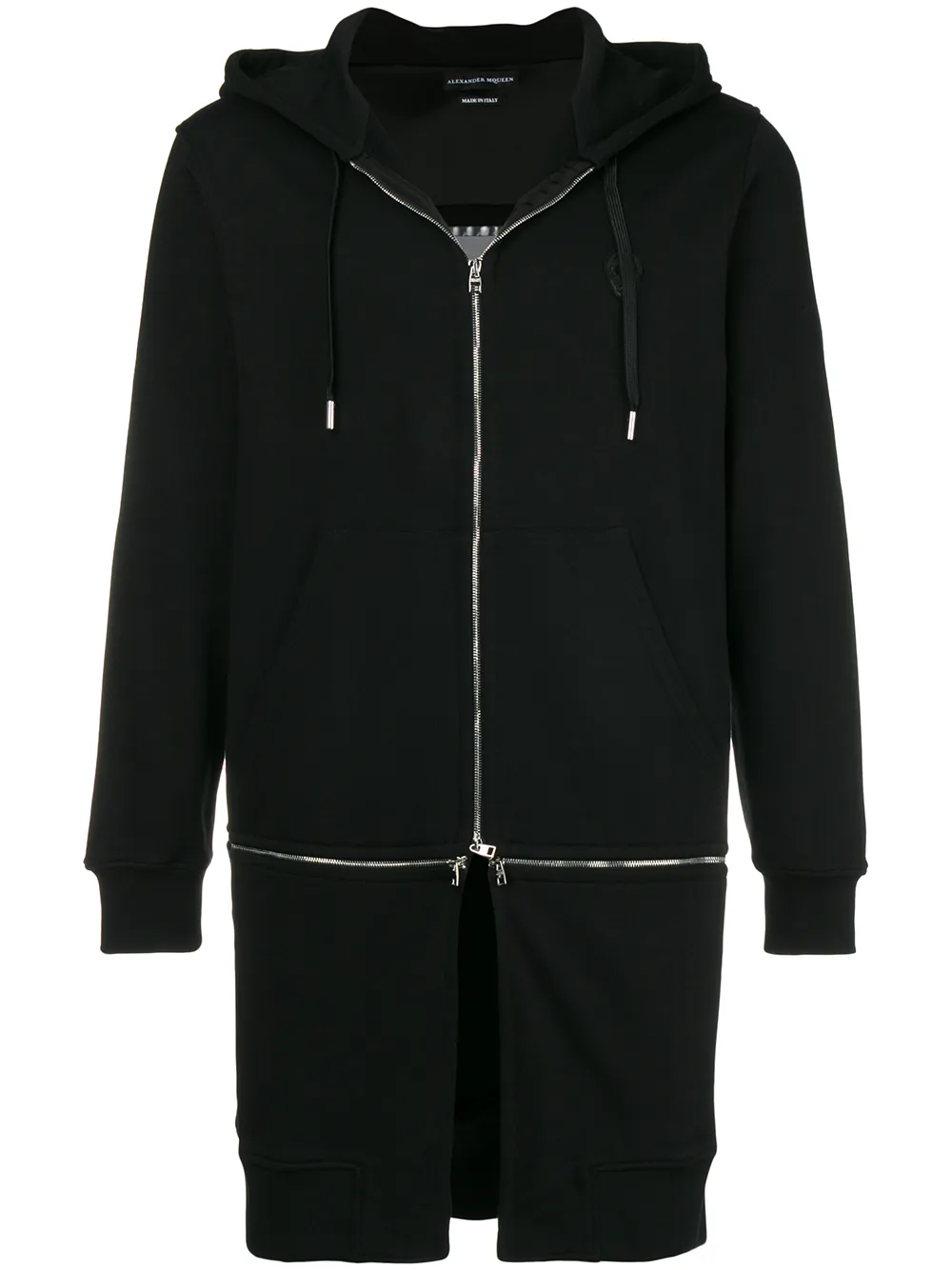Alexander McQueen Zip Detailed Hoodie Farfetch
