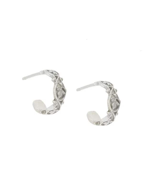 WOUTERS & HENDRIX レース模様フープピアス　925silver Wouters & Hendrix My Favourite ピアス | メタリック | FARFETCH JP