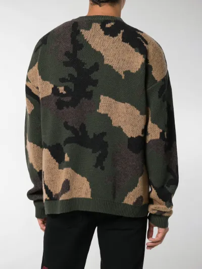 Off-White camouflage intarsia sweater 