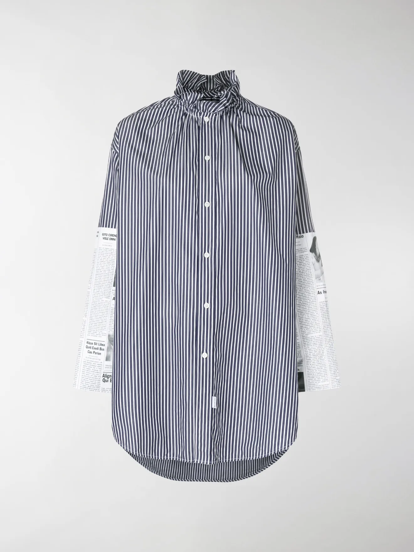 balenciaga blue striped shirt