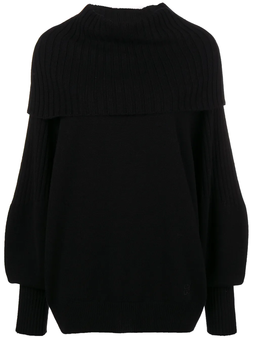Givenchy Kaschmirpullover mit breitem Umschlagkragen - Schwarz