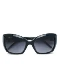 Bvlgari Pre-Owned 1990s embellished square-frame sunglasses - Black