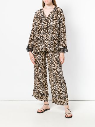 Coco leopard-print pyjama shirt展示图