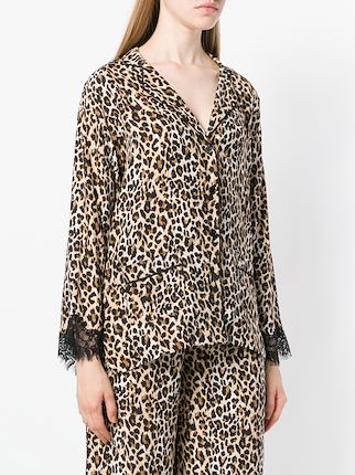 Coco leopard-print pyjama shirt展示图