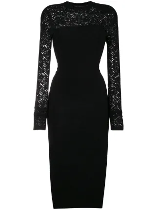 Versace Crochet Knit Dress Farfetch Versace Crochet Knit Dress