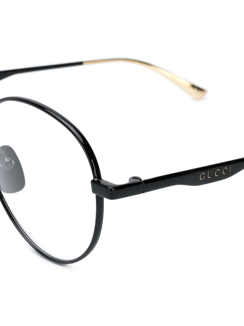 Gucci Eyewear round frame glasses Zwart