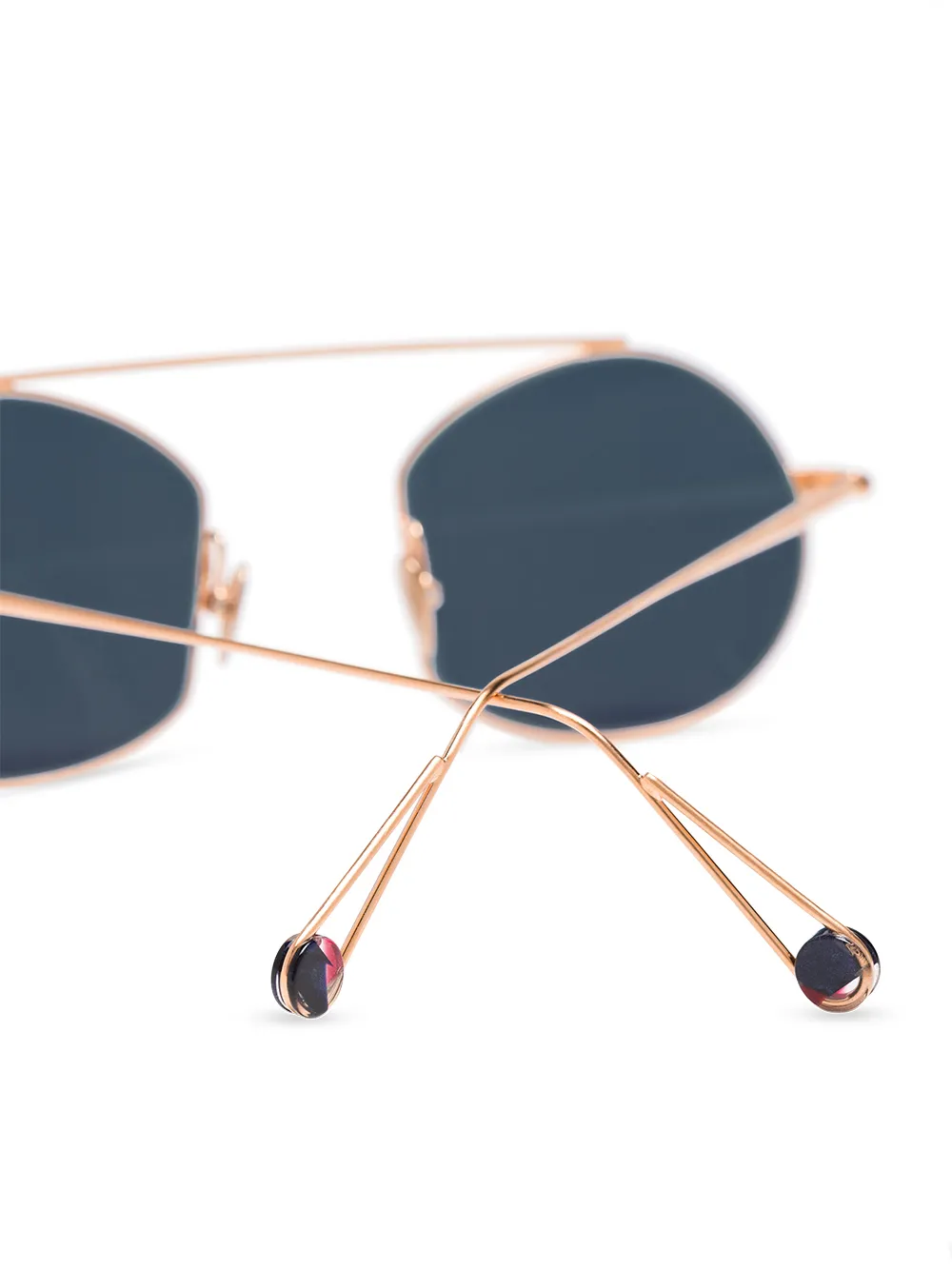  Ahlem Victoires Round-frame Sunglasses - Metallic 