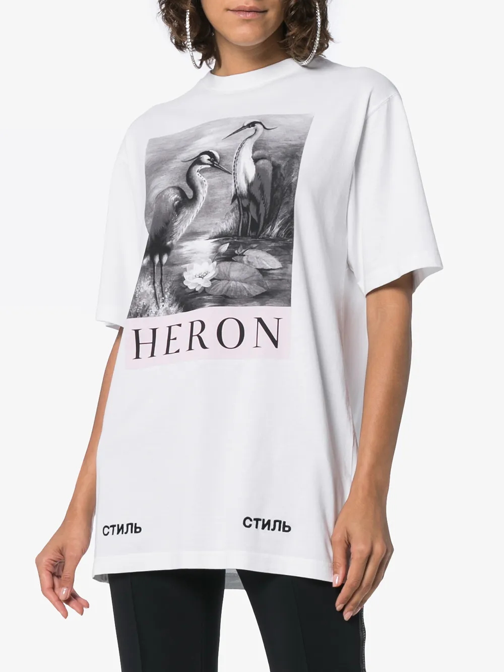  Heron Preston T Shirt Mit Logo Print   Weiß 