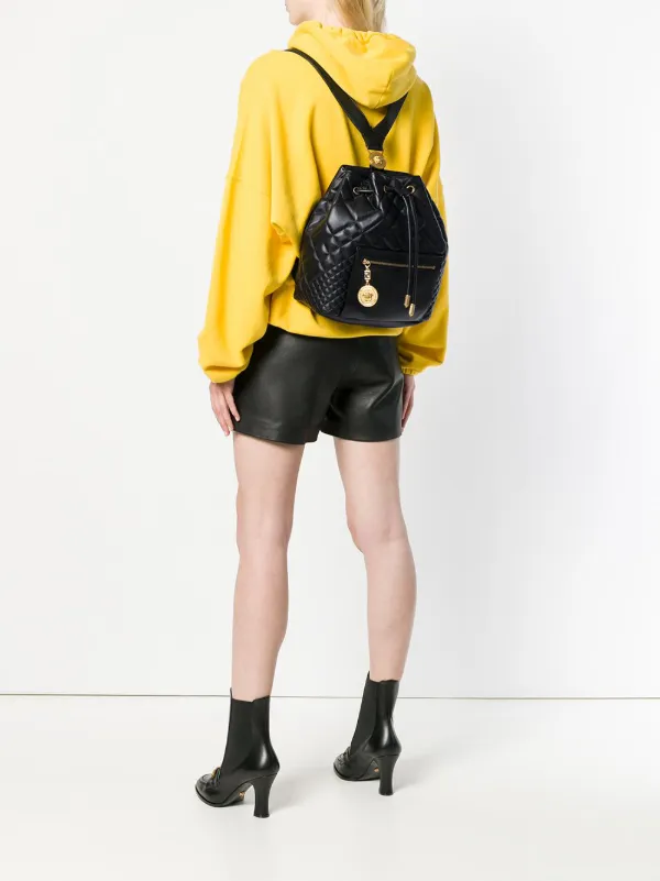 versace quilted backpack
