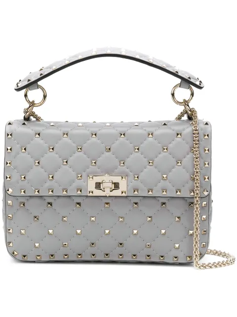 Medium Rockstud Spike Nappa Leather Bag for Woman | Valentino Online  Boutique