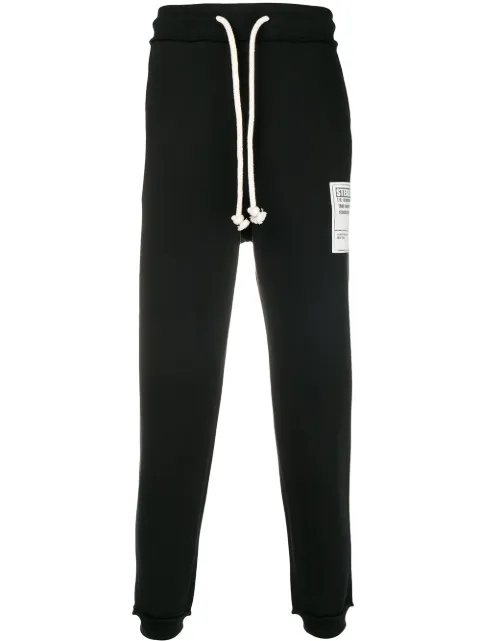 Click to view more detailed imagery on our partner's website Maison Margiela Front-patch Cotton-jersey Track Pants In Black