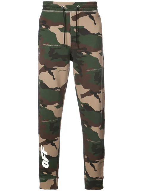 Off-White pants con motivo militar