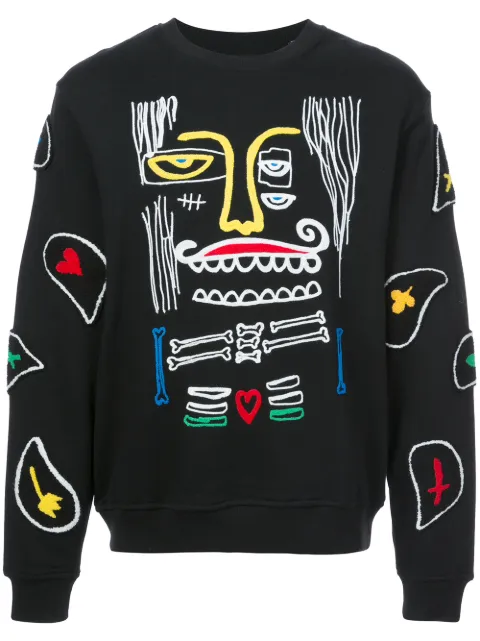 Haculla Monster paisley patch sweatshirt