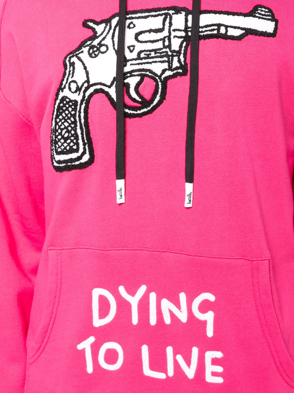 Shop Haculla Dying To Live Patch Hoodie In Pink