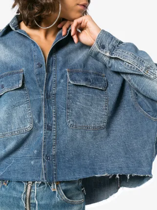 cropped denim jacket展示图