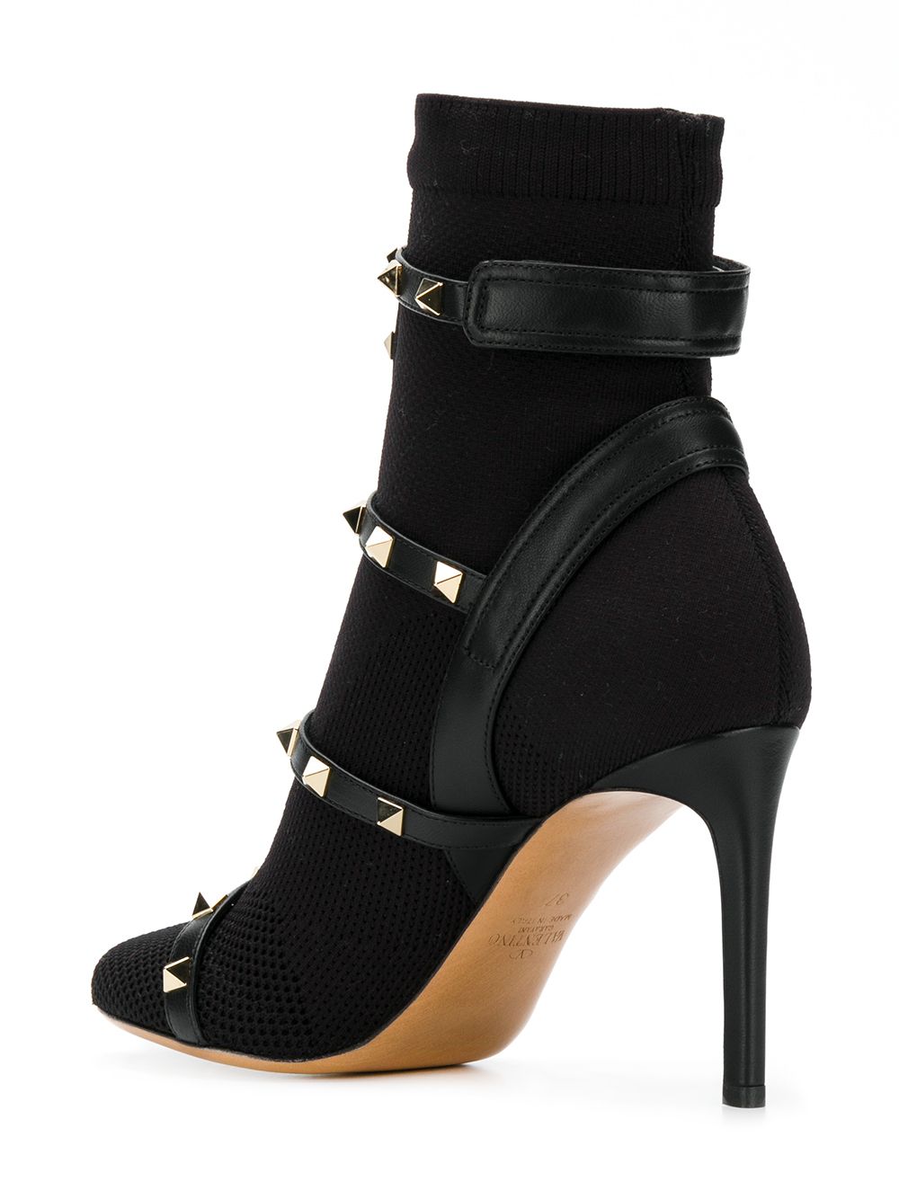 valentino valentino garavani rockstud strap boots