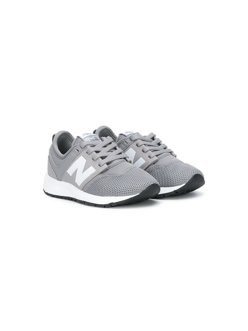 New Balance Kids side logo lace-up sneakers - Grigio