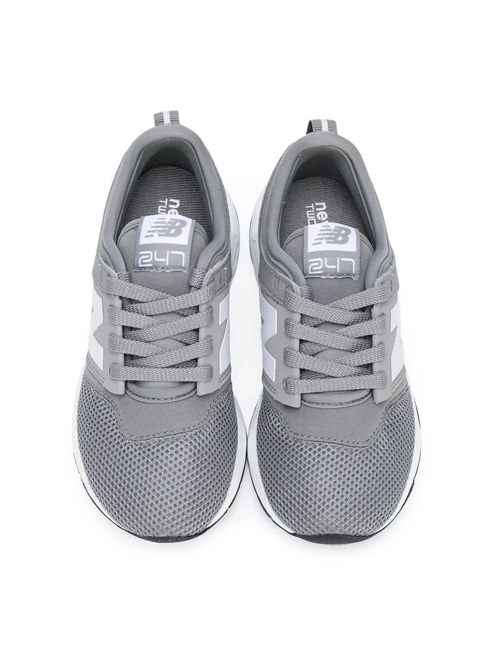 New Balance Kids kant-logo sneakers met kant Grijs