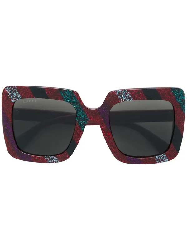 gucci glitter stripe sunglasses