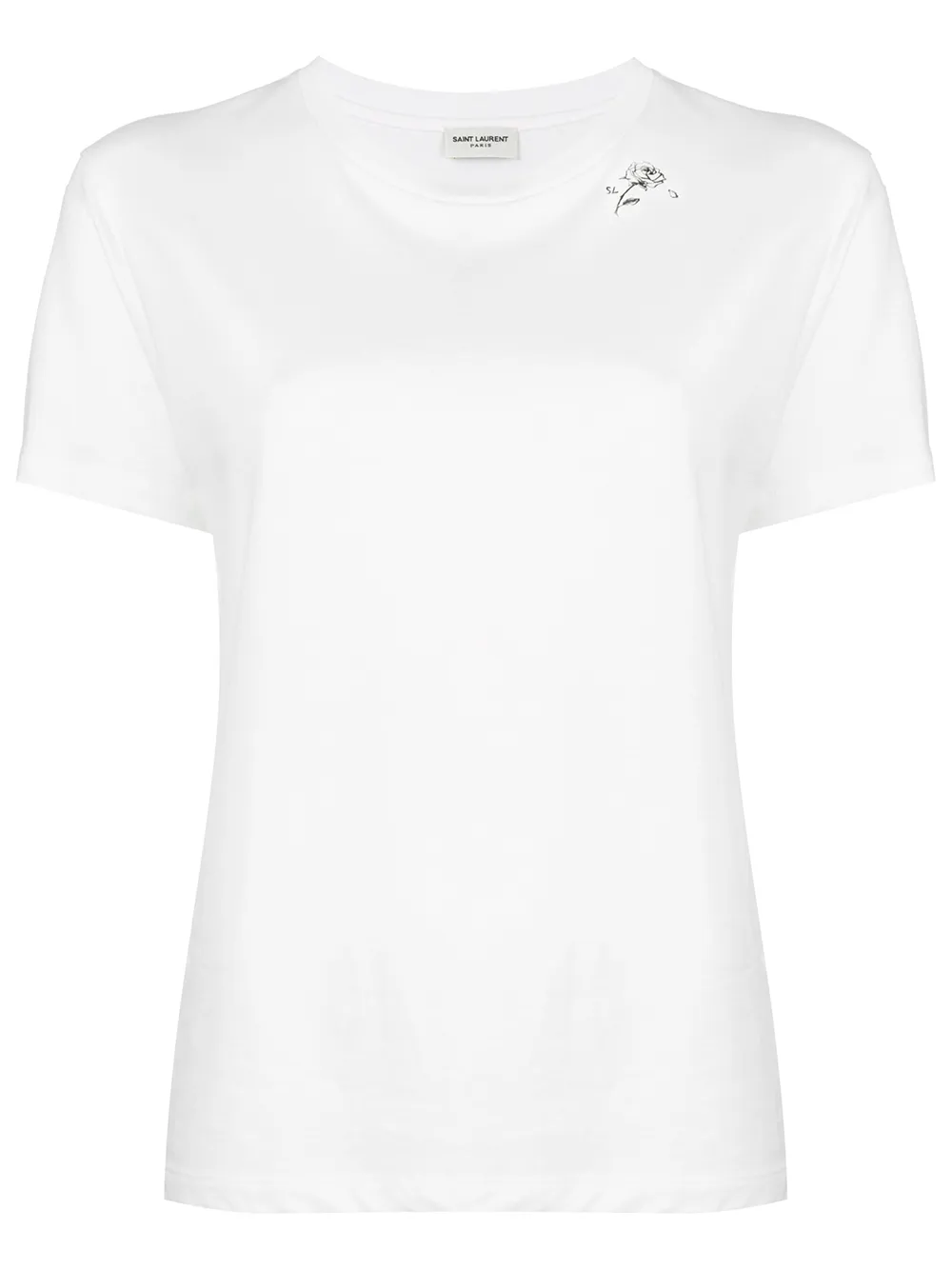 Saint Laurent Rose Print T-shirt - Farfetch