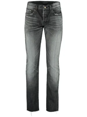 Saint Laurent Faded Effect Jeans | Grey | FARFETCH