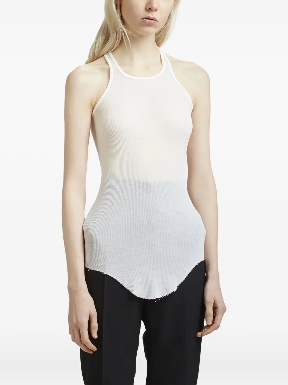 Rick Owens curved hem tank top | blanco | Image 1
