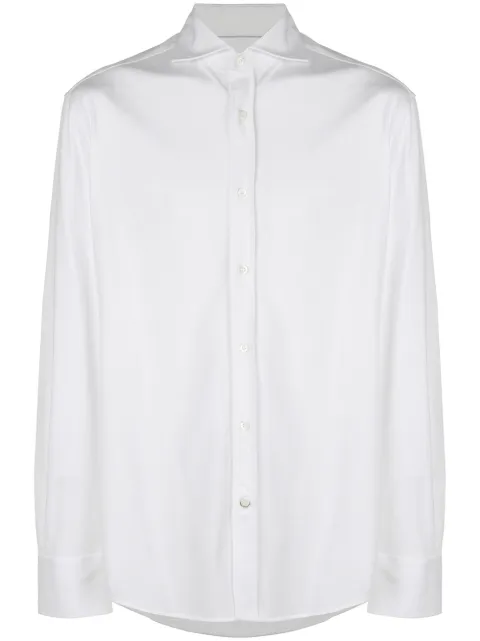 Brunello Cucinelli Spread Collar Shirt - White In White