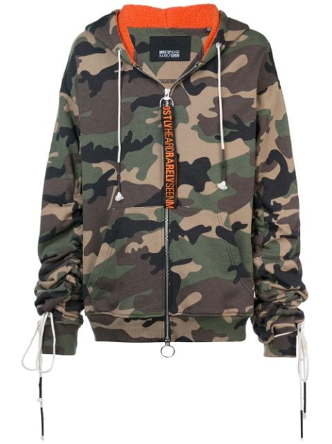 Mostly Heard Rarely Seen camouflage zip-up hoodie