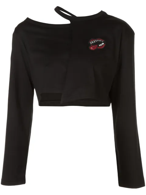 Haculla asymmetric lips print T-shirt