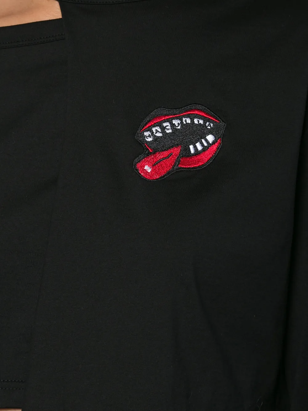 Haculla T-shirt met asymmetrische print Zwart