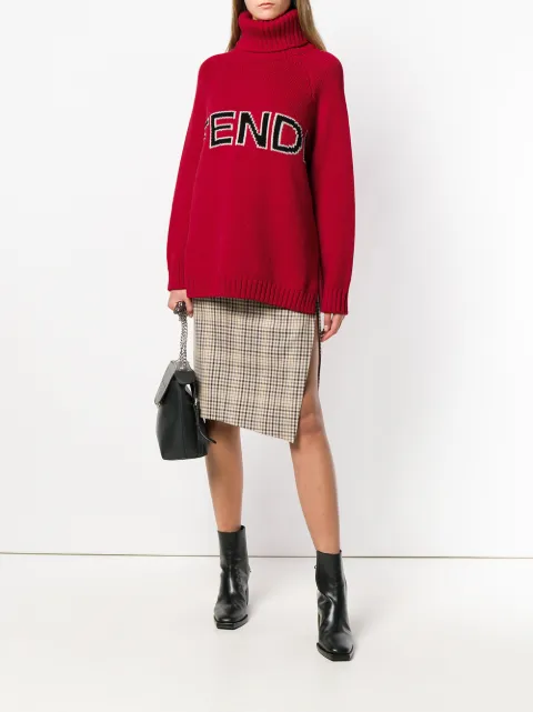 Fendi intarsia logo knitted sweater 