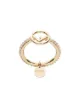 Fendi crystal-embellished logo ring