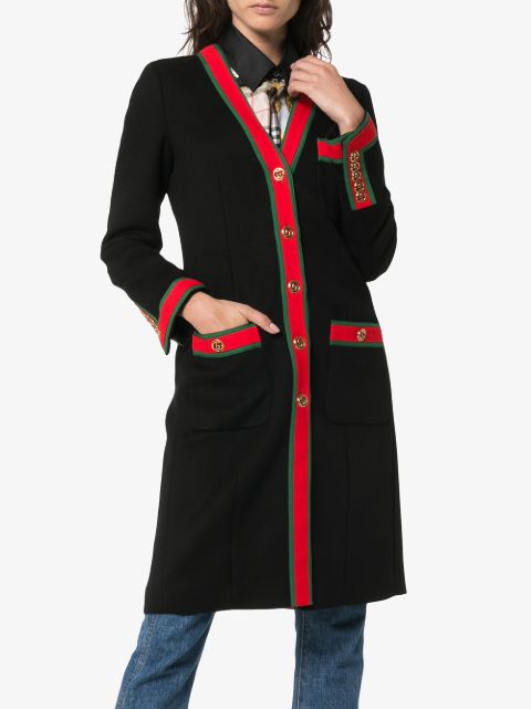 gucci black wool coat