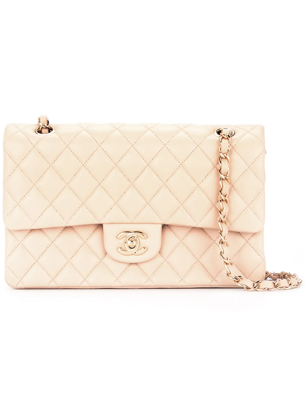 CHANEL PreOwned 2014 Quilted CC doubleflap Chain Shoulder Bag Farfetch