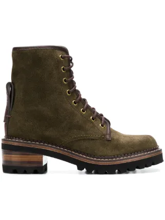 chloe lace up ankle boots