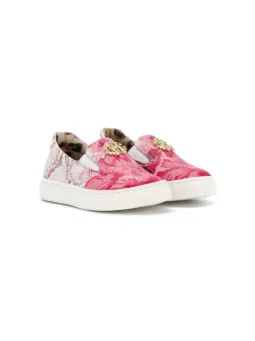 Slip-On-Sneakers mit Blumen-Print