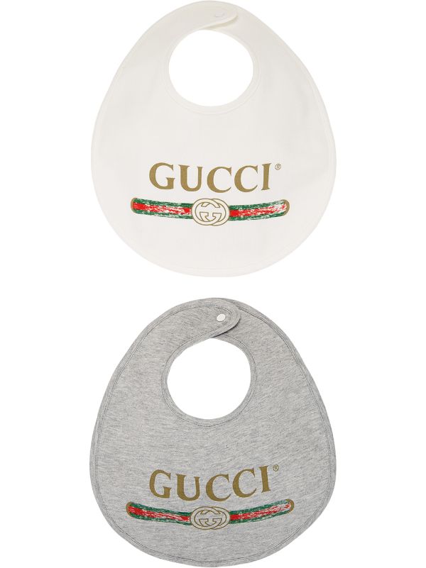 Gucci Kids Baby Gucci Logo Cotton Bib 