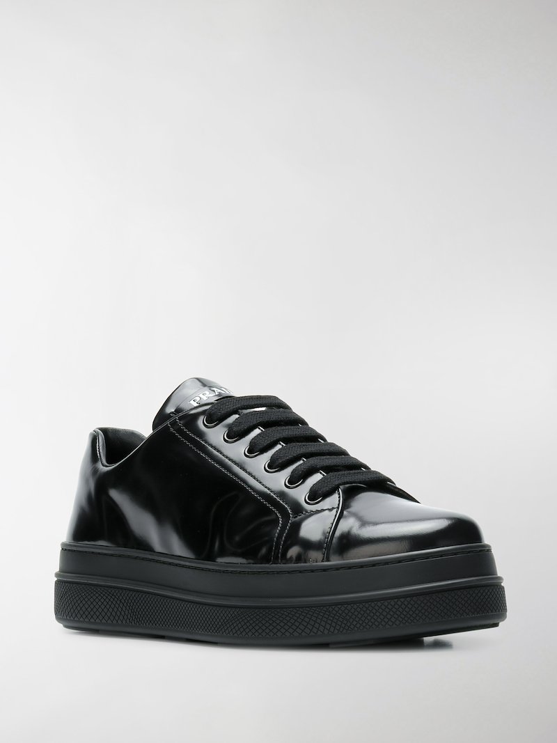 Prada platform sneakers black | MODES